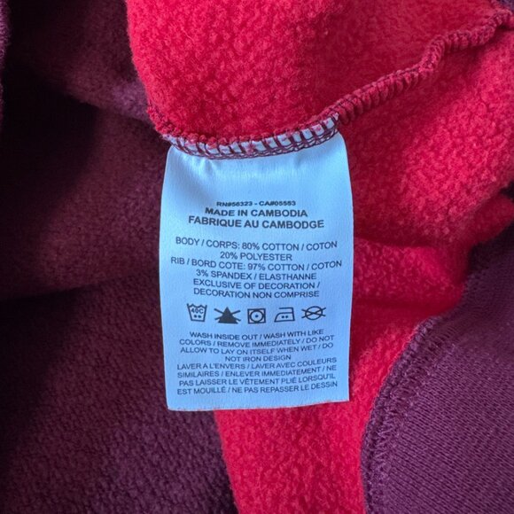 Nike Blue Ribbon Cut & Sew Colorblock Sweatshirt Red/Burgundy – Youth XL - Picture 13 of 15
